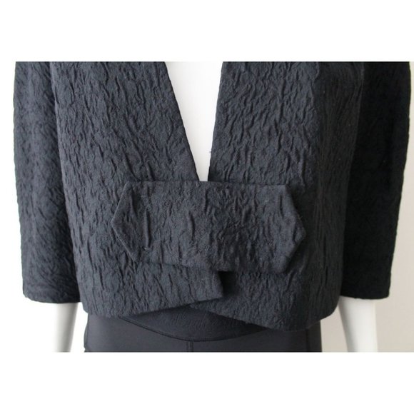 Giambattista Valli 3/4-Balloon Sleeve Textured Jacket Size US 10 Large - Picture 5 of 9